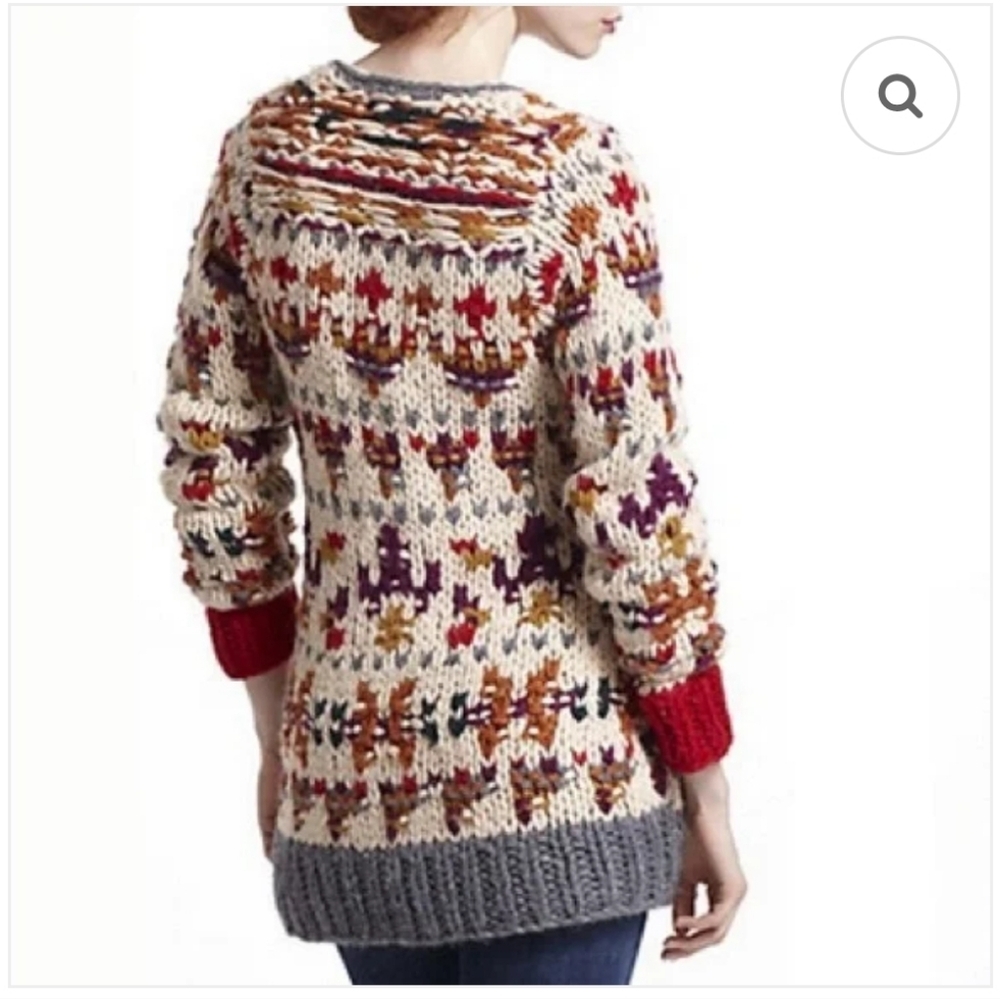 Anthropologie Sleeping On Snow Multicolor Knit Cardigan - Picture 5 of 6